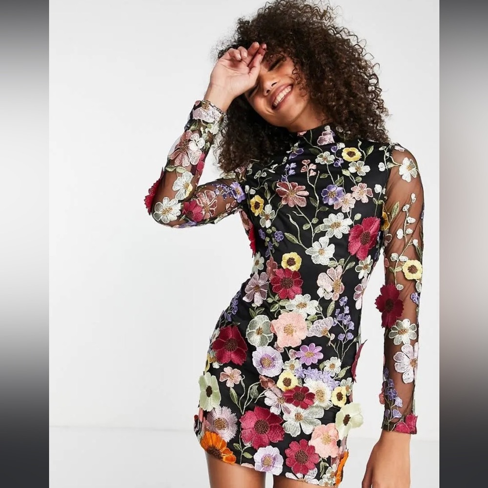 Floral Embroidered Dress